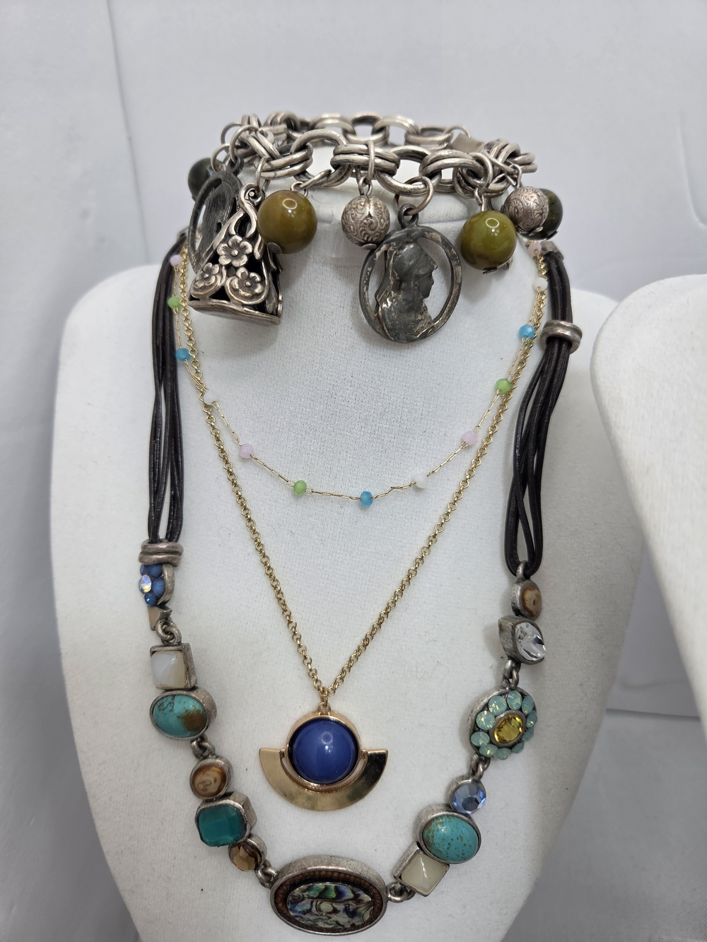 HUGE 49pc Vintage & Modern Jewelry Lot CHICO'S LOFT BR LIA SOPHIA Necklace Earr - Picture 6 of 15